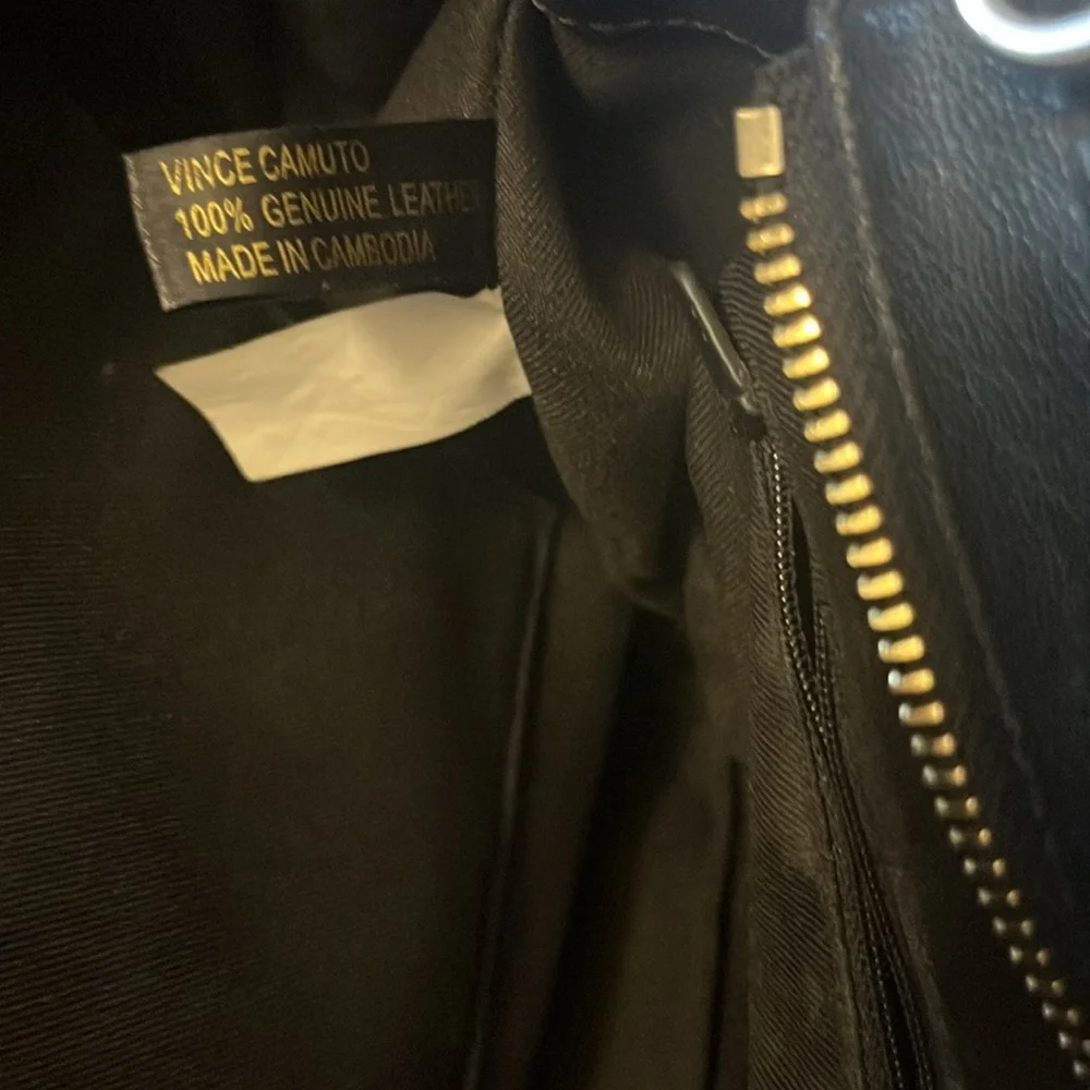 Vince Camuto Women’s Ayla Black Satchel Bag Purse
